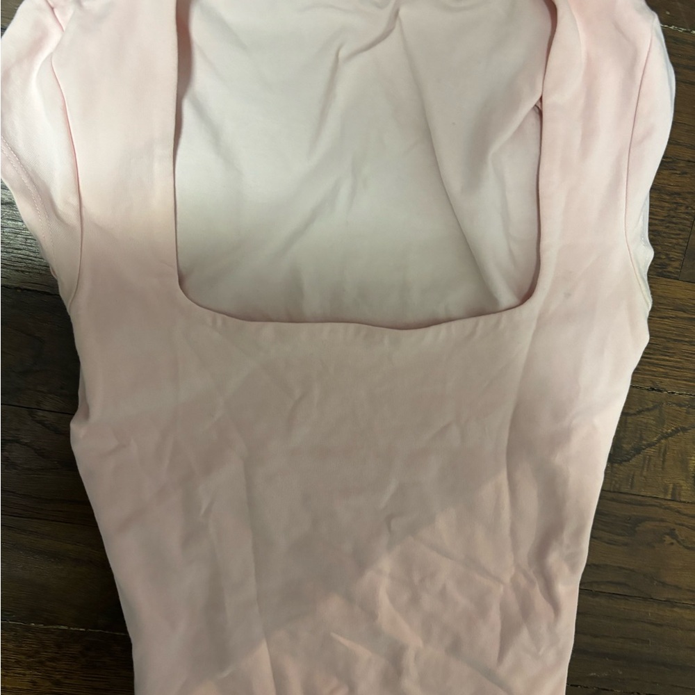 Garage Blush Pink Square Neck Top